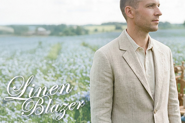 米色亞麻西裝穿搭，春夏男士紳士風格