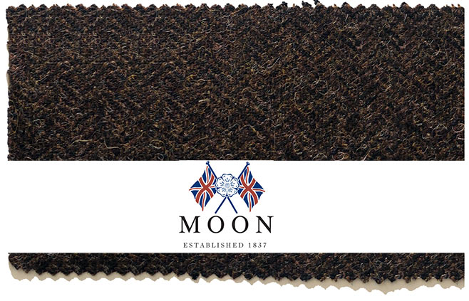 英國Moon品牌羊毛面料-咖啡色人字紋