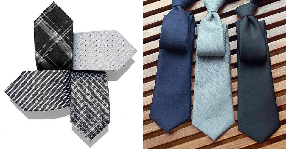 格紋領帶與素面領帶