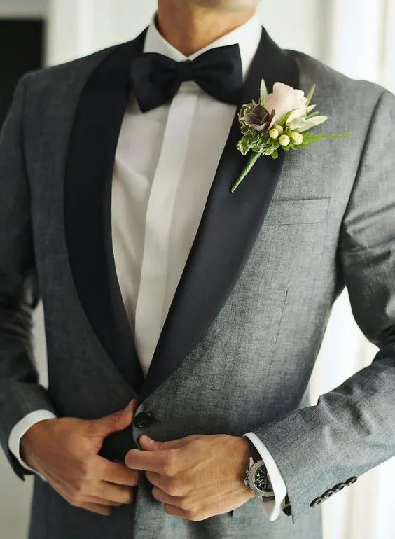 深灰色新郎禮服