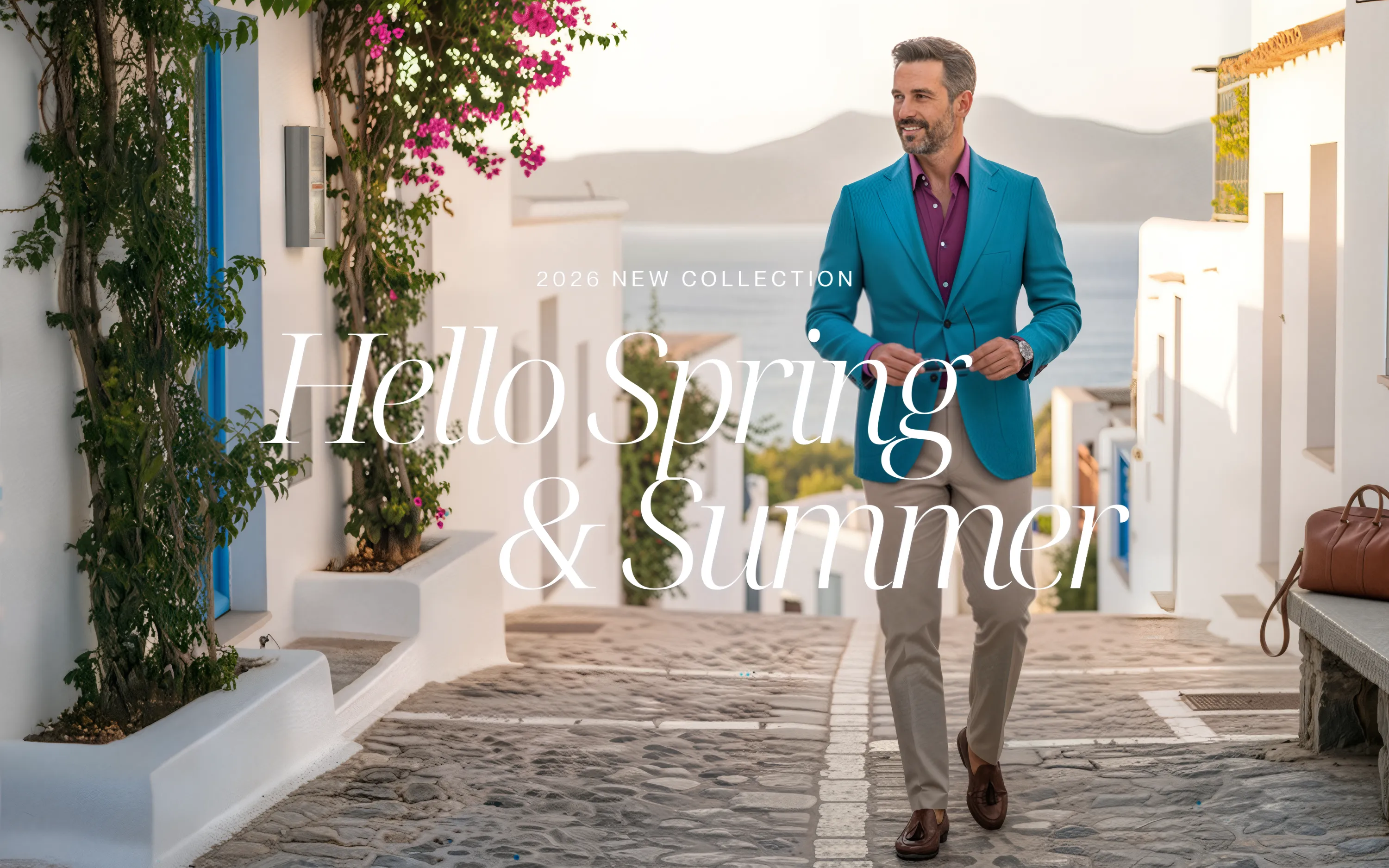 LeeCeen 2026春夏亞麻西裝全新系列-蔚藍色休閒亞麻