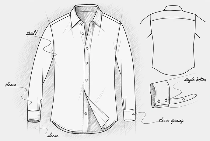 高級訂製襯衫手作草稿